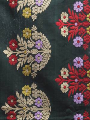 dark green hand woven pure cotton handloom sarees 4