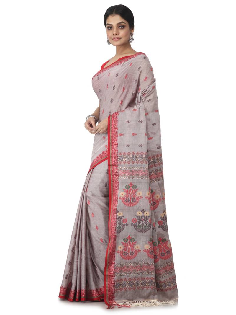 multicolor hand woven pure cotton handloom sarees