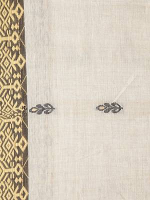 beige hand woven pure cotton handloom sarees 4