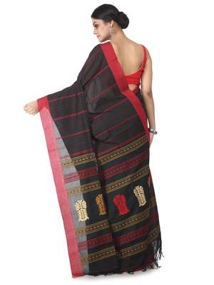 multicolor hand woven pure cotton handloom sarees 3
