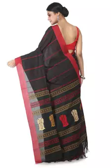 multicolor hand woven pure cotton handloom sarees