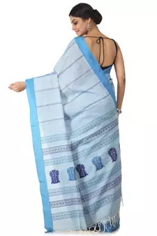 multicolor hand woven pure cotton handloom sarees