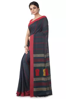 multicolor hand woven pure cotton handloom sarees
