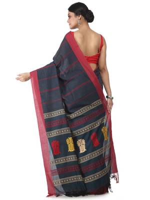 multicolor hand woven pure cotton handloom sarees 3