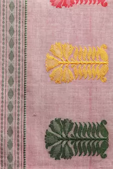 light red hand woven pure cotton handloom sarees