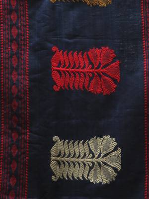 blue hand woven pure cotton handloom sarees 4