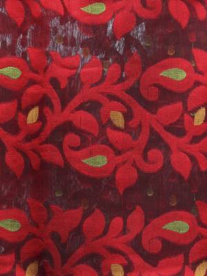 Black Hand Woven Cotton Jamdani Sarees Without Blouse 4