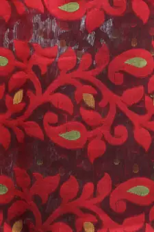 Black Hand Woven Cotton Jamdani Sarees Without Blouse