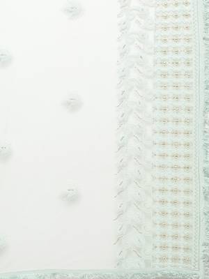Sutram Net Lakhnavi Sea Green Embroidery Dupatta 2