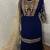 Blue embroidered faux georgette salwar