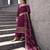 Dark-rani-pink embroidered satin salwar