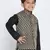 Black Printed Blended Cotton Boys-Nehru-Jacket
