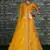 Yellow Embroidered Silk Semi Stitched Lehenga