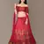 Red Zari and Sequins Embroidered Silk Semi Stitched Wedding lehenga