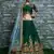 Dark-green embroidered silk semi stitched lehenga