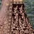 Maroon embroidered velvet semi stitched lehenga