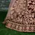 Maroon embroidered velvet semi stitched lehenga