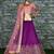 Purple embroidered silk semi stitched lehenga