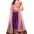 Purple embroidered silk semi stitched lehenga