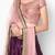 Purple embroidered silk semi stitched lehenga