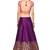Purple embroidered silk semi stitched lehenga