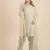 Rina Dhaka blue hand embroidery and straight pants with floral duppatta with ruffles