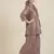 Rina Dhaka wine hand woven linen lurex 3 pcs kurta set with ancle length flair pants