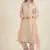 Rina Dhaka peach full sleeve kurta with  lace work pants ,duppata