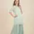 Rina Dhaka blue chikankari floral work deatil in kurta with flair slit pants