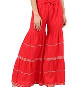 Women's Flared Sharara / Gharara Rayon Palazzo Pants