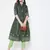Dark green embroidered cotton kurtas-and-kurtis