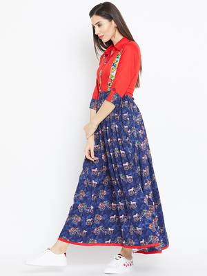 Multicolor
 printed rayon kurtas-and-kurtis 4
