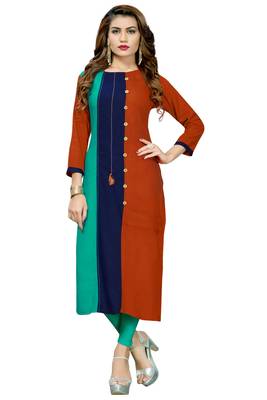 Multicolor printed cotton ethnic-kurtis 1