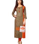 Multicolor printed cotton ethnic-kurtis