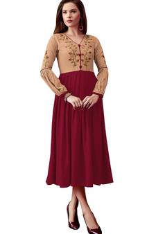 Chiku printed rayon ethnic-kurtis