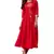 Red printed rayon ethnic-kurtis