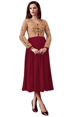 Chiku printed rayon ethnic-kurtis 1