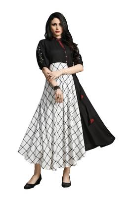 Black embroidered cotton ethnic-kurtis 1