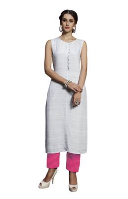Blue embroidered crepe ethnic-kurtis 2