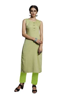Dark-grey embroidered crepe ethnic-kurtis 2