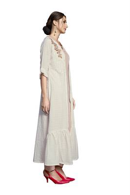 White embroidered crepe ethnic-kurtis 5