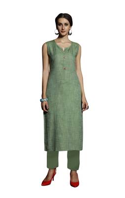 Brown embroidered crepe ethnic-kurtis 2