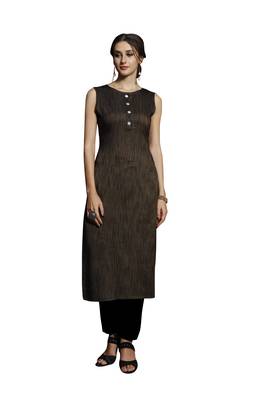 Light-grey embroidered crepe ethnic-kurtis 2