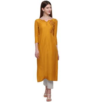Gold printed cotton ethnic-kurtis 2
