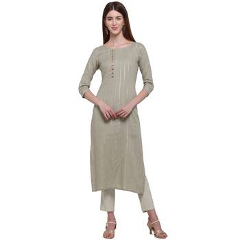 Grey printed cotton ethnic-kurtis 2