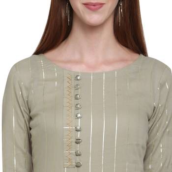Grey printed cotton ethnic-kurtis 5