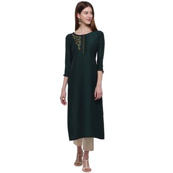 Black printed cotton ethnic-kurtis 1