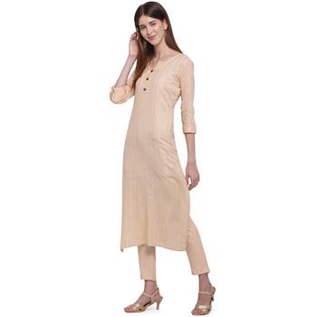 Peach printed cotton ethnic-kurtis 3