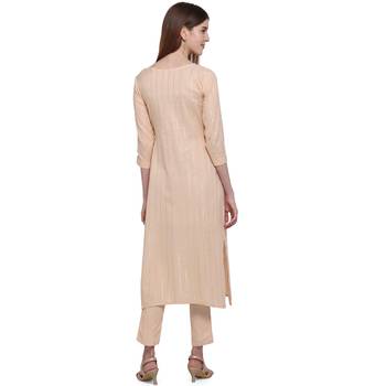 Peach printed cotton ethnic-kurtis 4