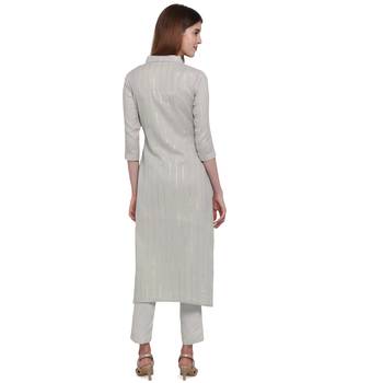 Off white printed cotton ethnic-kurtis 3